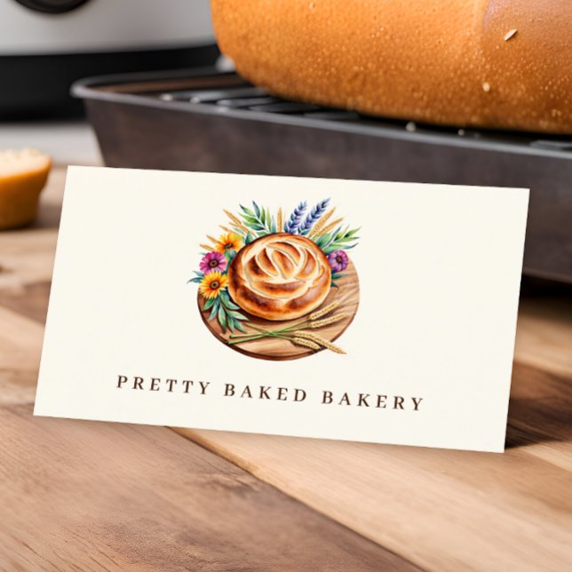 Tarjeta De Visita Panadería de pan acuático moderno (Subido por el creador)