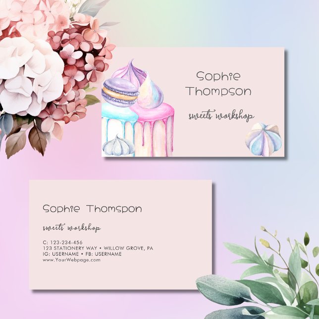 Tarjeta De Visita panadería de pastelería dulce (Subido por el creador)