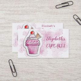 Tarjeta De Visita Panadería de pasteles brillante moderna