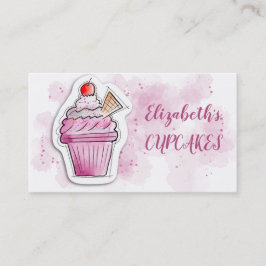 Tarjeta De Visita Panadería de pasteles brillante moderna