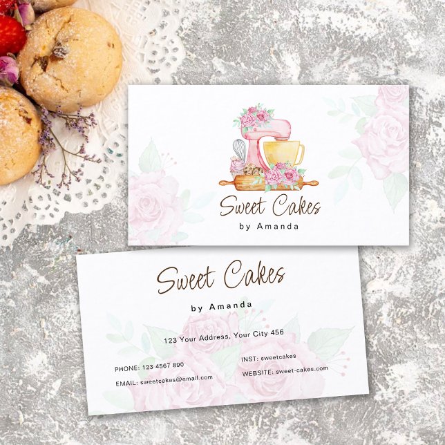 Tarjeta De Visita Panadería de pasteles dulces (Subido por el creador)