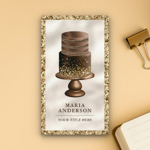 Tarjeta De Visita Panadería de Pasteles Personalizados de Chocolate 