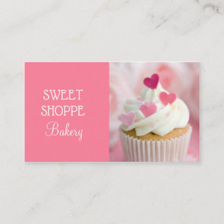 Tarjeta De Visita Panadería de pasteles rosados