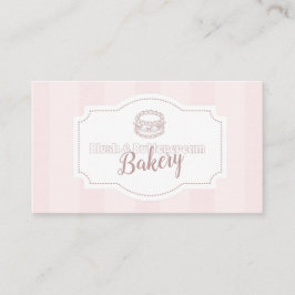 Tarjeta De Visita Panadería de pasteles rosados Pastel personalizada