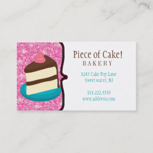 Tarjeta De Visita Panadería de pasteles :Tarjeta de visita