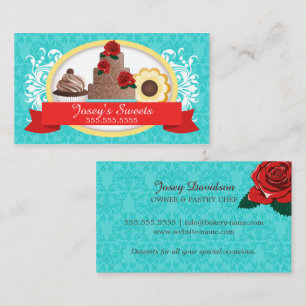 Tarjeta De Visita Panadería de Postres Personalizados
