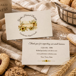 Tarjeta De Visita Panadería de productos horneados Golden Harvest Fa