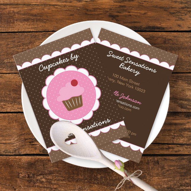 Tarjeta De Visita Panadería de tarta de cerezo (Subido por el creador)