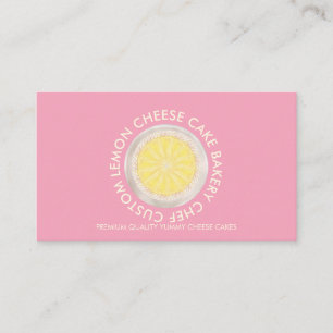 Tarjeta De Visita Panadería de tarta de queso casera rosa bebé