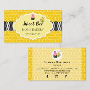 Tarjeta De Visita Panadería de tarta dulce de miel