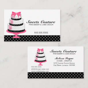 Tarjeta De Visita Panadería de Tartas Couture Personalizadas