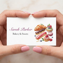 Tarjeta De Visita Panadería de tortas simples personalizadas Pastele