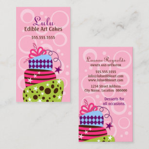 Tarjeta De Visita Panadería del arte de la torta