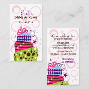 Tarjeta De Visita Panadería del arte de la torta
