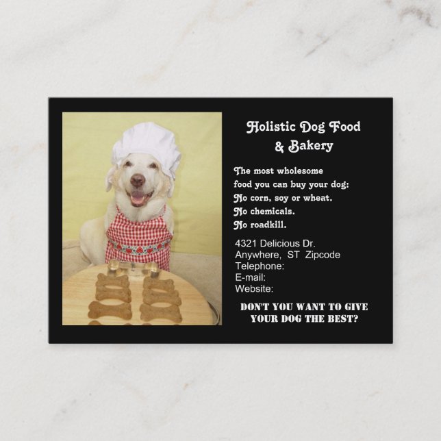 Tarjeta De Visita Panadería del perrito (Anverso)