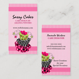 Tarjeta De Visita Panadería descarada de la torta