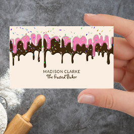 Tarjeta De Visita Panadería Donut Frosting Sprinkles Baker