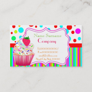 Tarjeta De Visita panadería dulce, magdalenas,