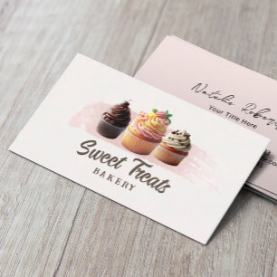 Tarjeta De Visita Panadería dulce pastelitos dulces Rubor Pink