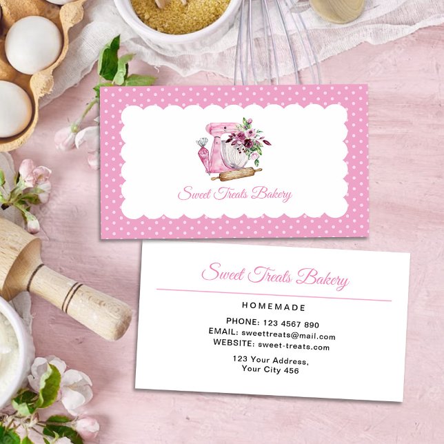 Tarjeta De Visita Panadería Dulces Caprichos Rosa (Subido por el creador)