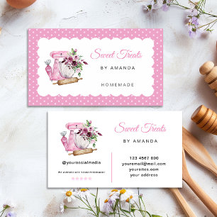 Tarjeta De Visita Panadería Dulces Caprichos Rosa