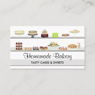 Tarjeta De Visita Panadería Dulces Tartas Confitería