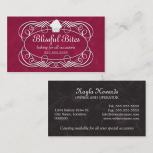 Tarjeta De Visita Panadería elegante de la magdalena