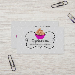 Tarjeta De Visita Panadería elegante de la magdalena del caramelo