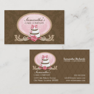 Tarjeta De Visita Panadería elegante de la torta