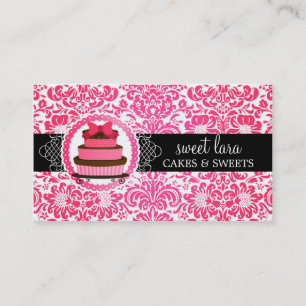Tarjeta De Visita Panadería elegante del diamante de la torta del