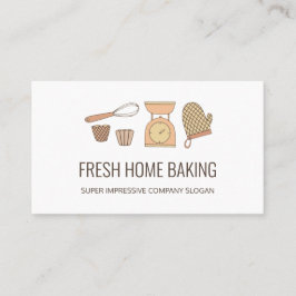 Tarjeta De Visita Panadería Minimalista profesional moderna