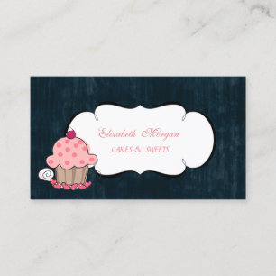 Tarjeta De Visita Panadería moderna de cupcakes lindos y adorables