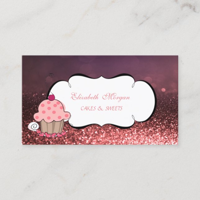 Tarjeta De Visita Panadería moderna de pastelitos Adorables (Anverso)