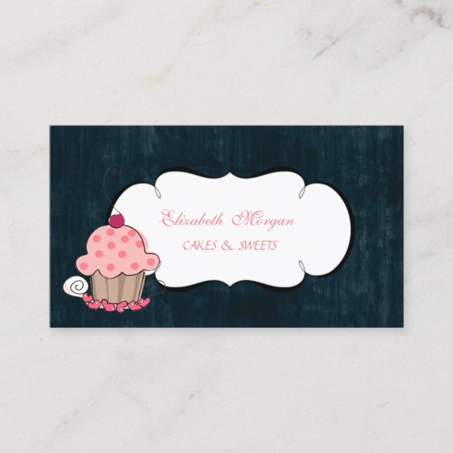 Tarjeta De Visita Panadería moderna de pastelitos Adorables (Anverso)