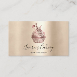 Tarjeta De Visita Panadería moderna Pastel de pasteles Chef que sirv