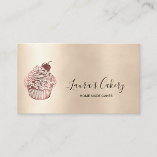 Tarjeta De Visita Panadería moderna Pastel de pasteles Chef que sirv