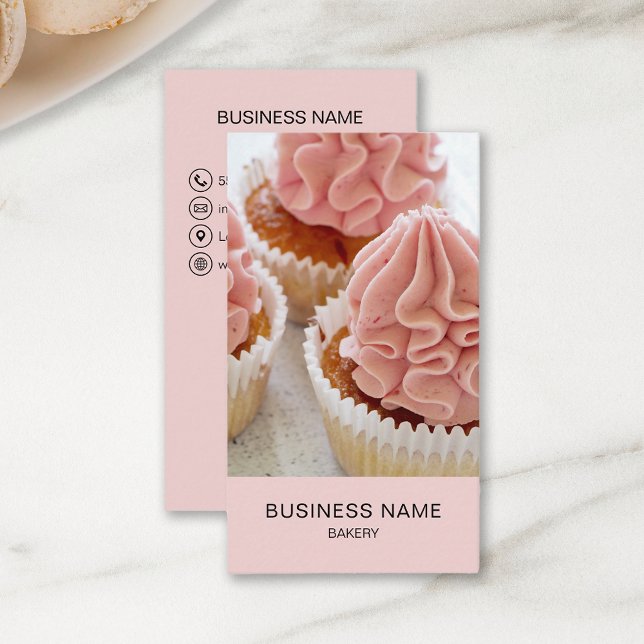 Tarjeta De Visita Panadería moderna personalizada (Create your own Business Card with custom QR code)