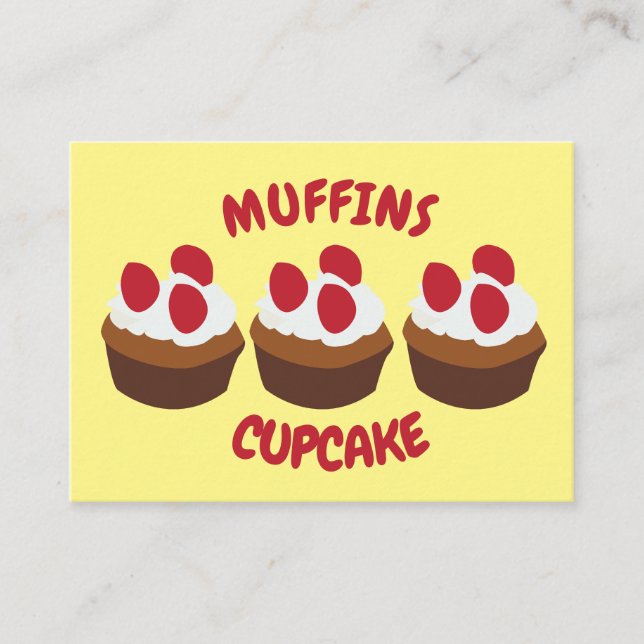 Tarjeta De Visita Panadería Muffin Cupcake (Anverso)