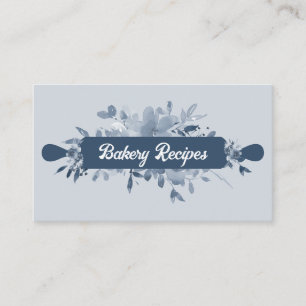 Tarjeta De Visita Panadería Navy Blue Pastry Chef