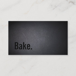 Tarjeta De Visita Panadería Negrita Texto Bake Minimalista