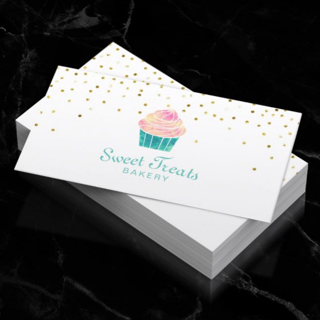 Tarjeta De Visita Panadería Pastel de pasteles dulces Tratamientos d (Subido por el creador)