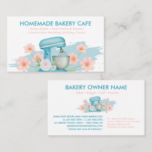 Tarjeta De Visita Panadería pastelera Patel Blue