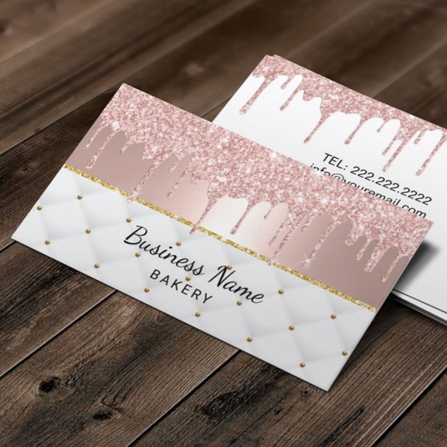 Tarjeta De Visita Panadería Pastelería Chef Moderno Rosa Perforacion (Subido por el creador)