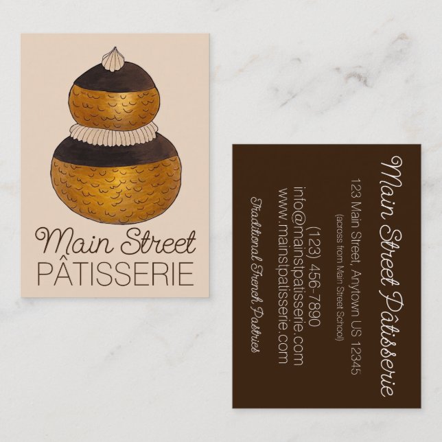 Tarjeta De Visita Panadería Pastelería Chef Patisserie Religiosa Cho (Anverso / Reverso)