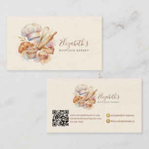 Tarjeta De Visita Panadería Pastelería Chef Postre Dulces Pastelero
