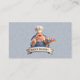 Tarjeta De Visita Panadería Pastelería Chef Postres Dulces Pastel Ti