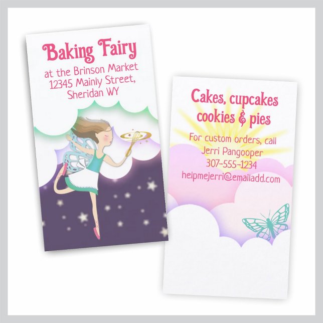 Tarjeta De Visita panadería pastelería cocinero cocina hadas negocio (Subido por el creador)