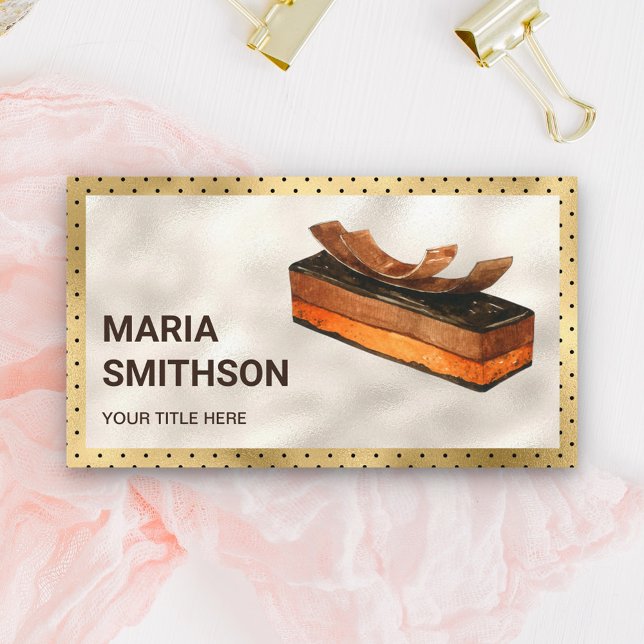Tarjeta De Visita Panadería pastelería de pasteles de chocolate con  (Subido por el creador)