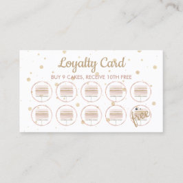 Tarjeta De Visita Panadería Pastelería Loyalty Tarta de Boda
