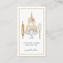 Tarjeta De Visita Panadería Pastelería Pastel De Chef Y Utensilios D